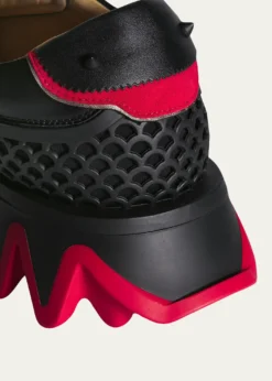 Christian LouboutinMen's Loubishark Flat Leather Red-Sole Runner Sneakers