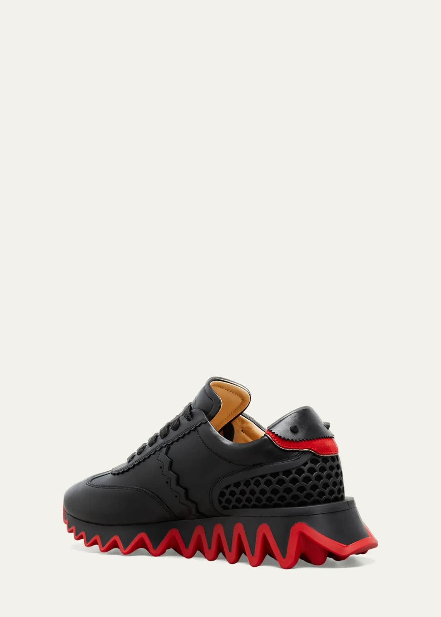 Christian LouboutinMen's Loubishark Flat Leather Red-Sole Runner Sneakers
