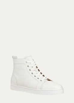 Christian LouboutinMen's Louis Leather High-Top Sneakers