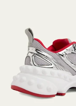Christian LouboutinMen's So Flo Mesh & Metallic Leather Runner Sneakers