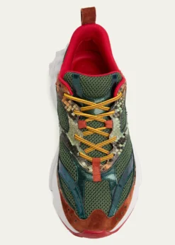Christian LouboutinMen's So Flo Mesh & Snakeskin Runner Sneakers