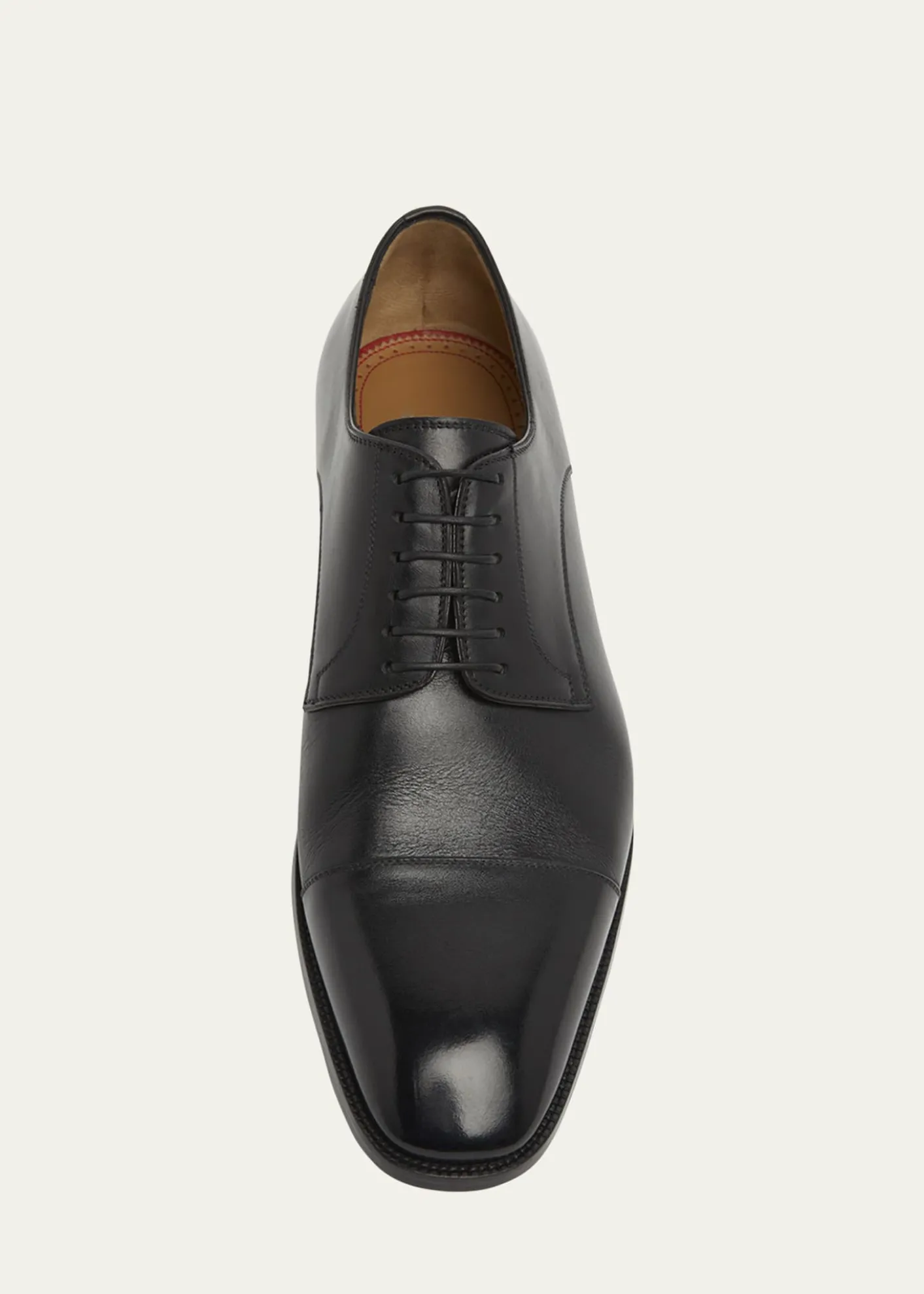 Christian LouboutinMen's Top 5 Leather Derby Shoes with Everlasting Red Sole