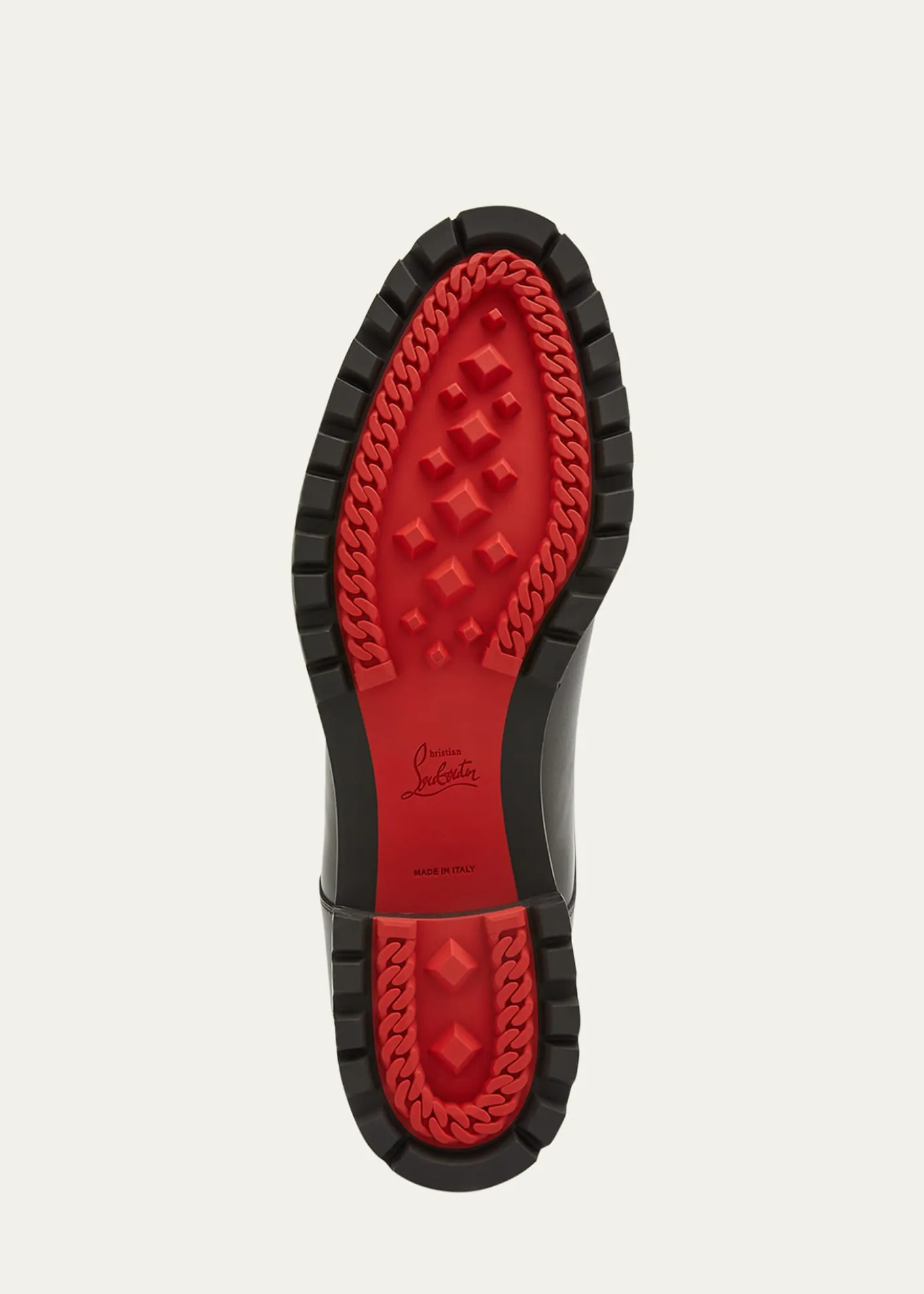 Christian LouboutinMen's Trapman Red Sole Leather Combat Boots