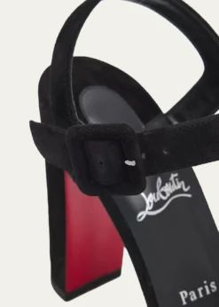 Christian Louboutin100mm Cora Suede Platform Sandals