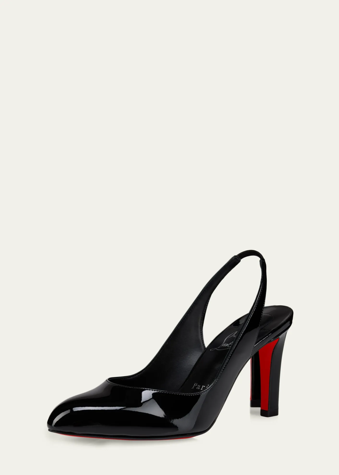Christian Louboutin85mm Fannylove Patent Leather Slingback Pumps