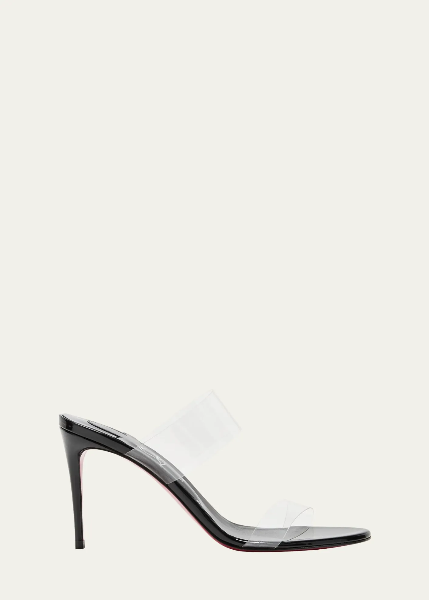 Christian Louboutin85mm Just Nothing Clear Slide Sandals