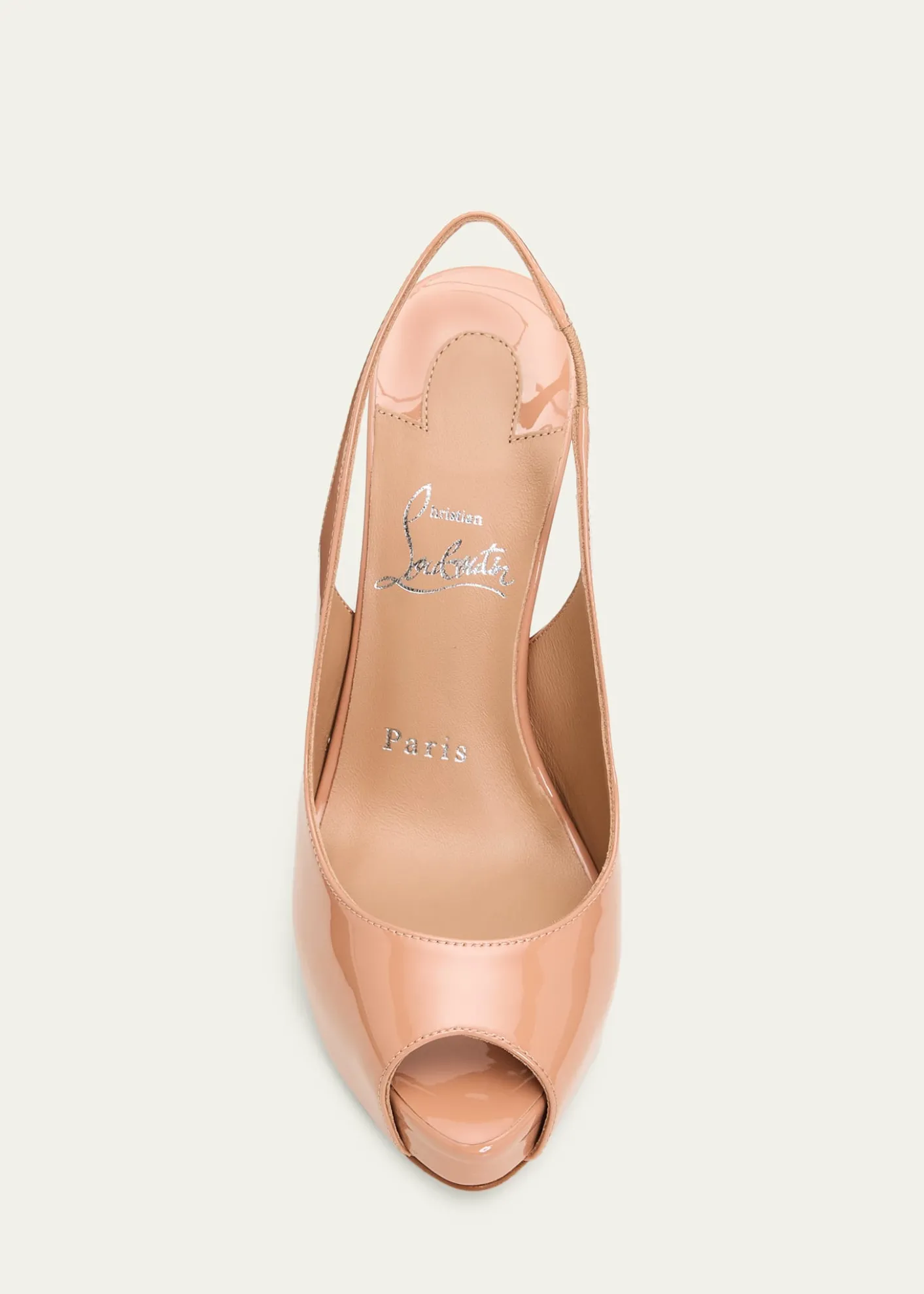 Christian Louboutin120mm Lady Fanny Patent Leather Peep-Toe Pumps
