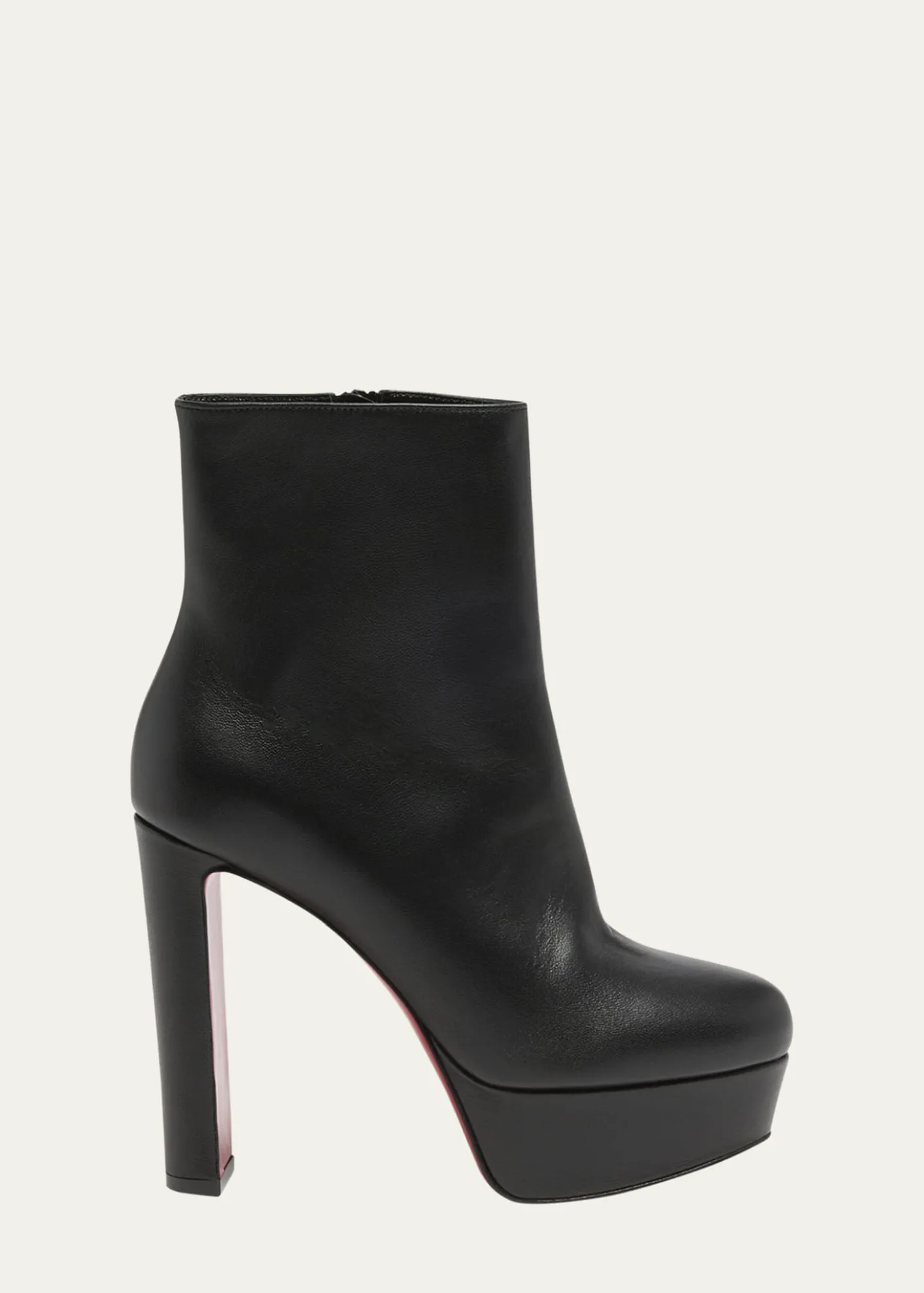 Christian Louboutin130mm Loo Leather Platform Booties