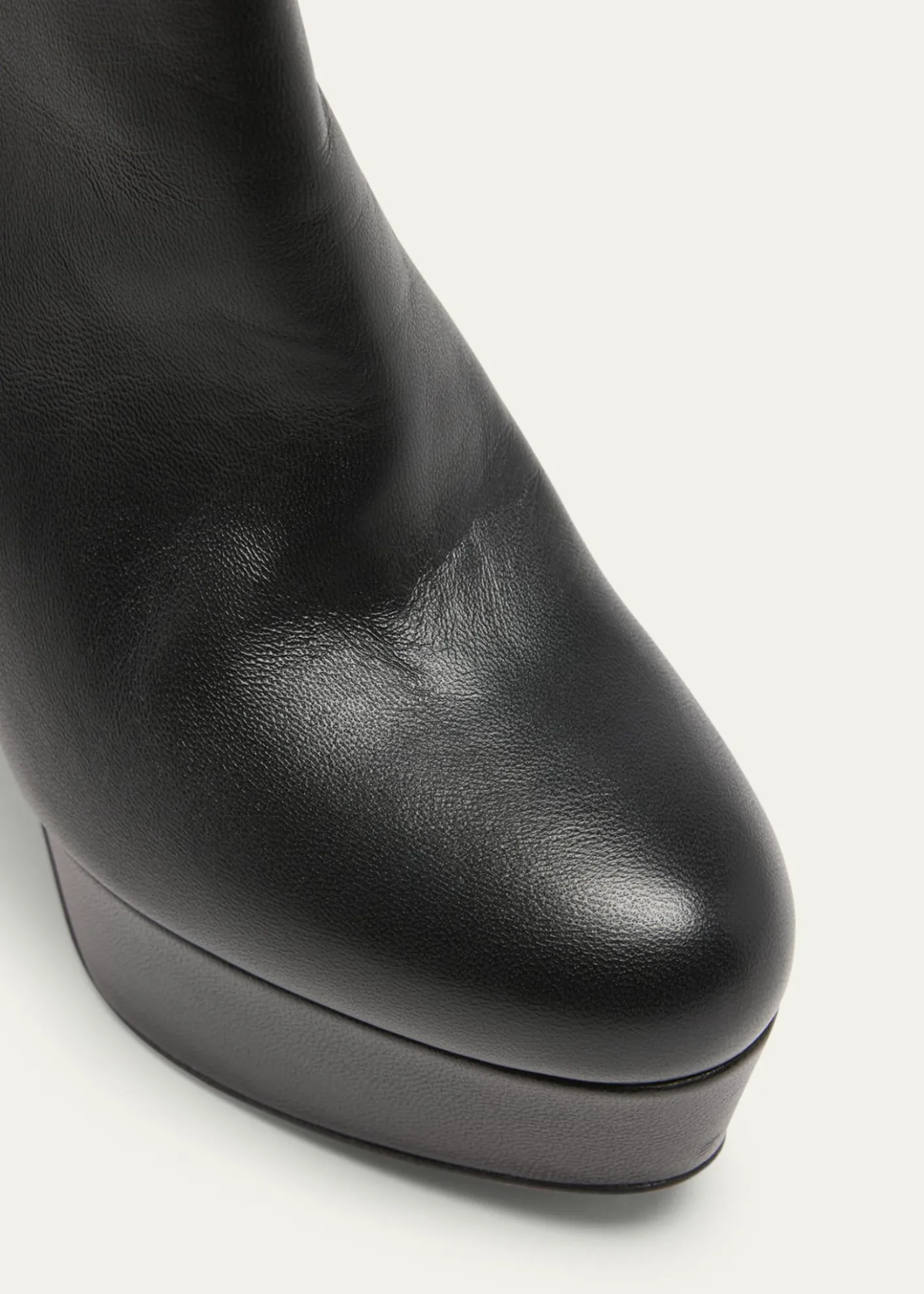 Christian Louboutin130mm Loo Leather Platform Booties