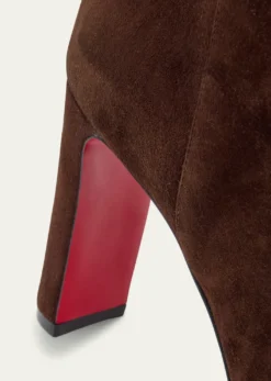 Christian Louboutin85mm Loo Suede Knee Boots