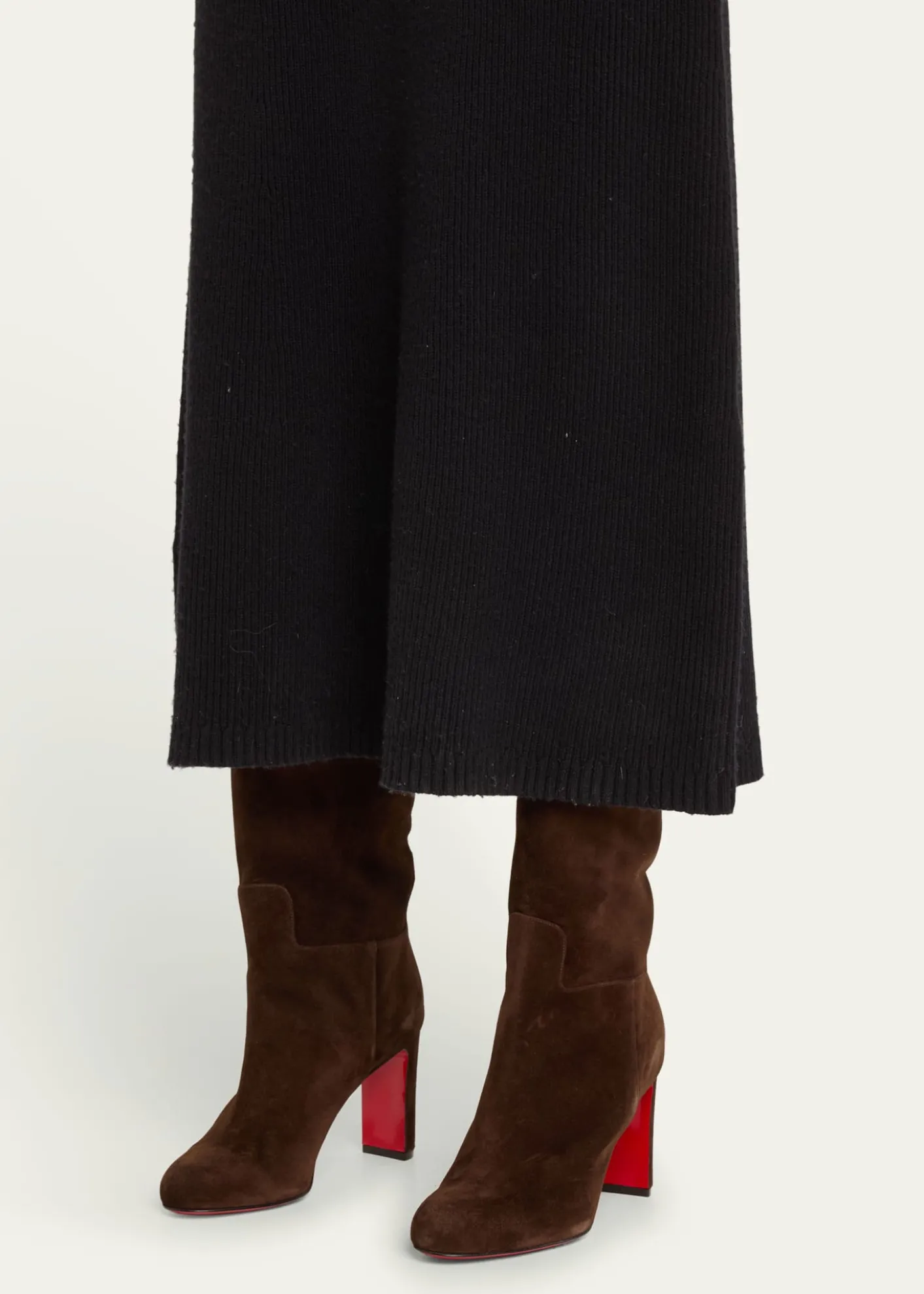 Christian Louboutin85mm Loo Suede Knee Boots
