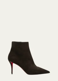 Christian Louboutin80mm Miss Z Suede Booties