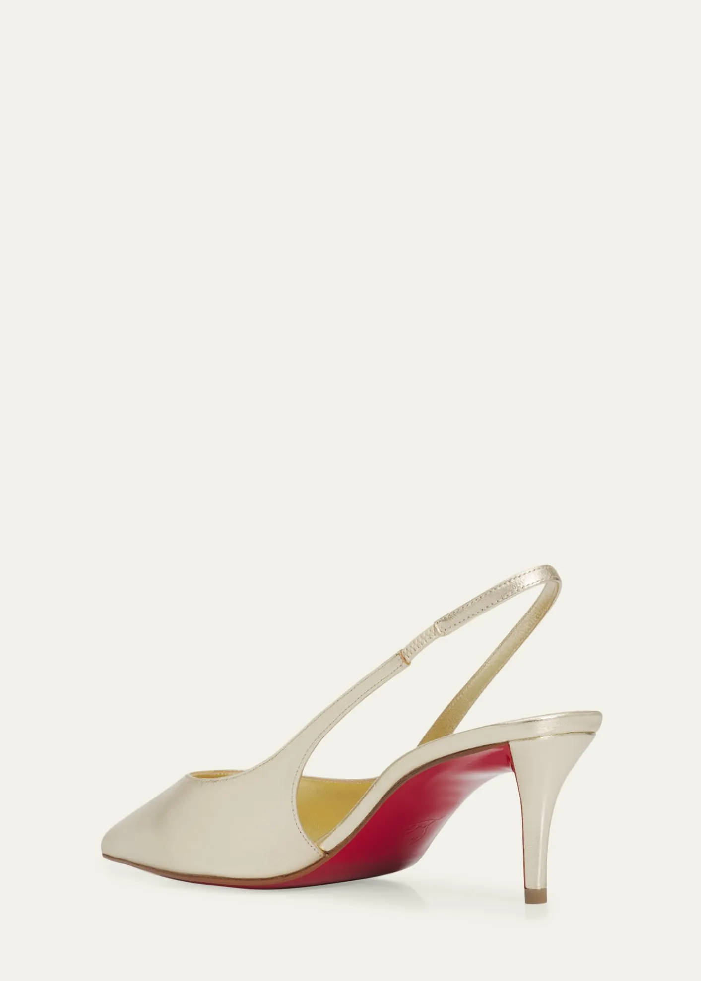 Christian Louboutin60mm Miss Z Metallic Leather Slingback Pumps