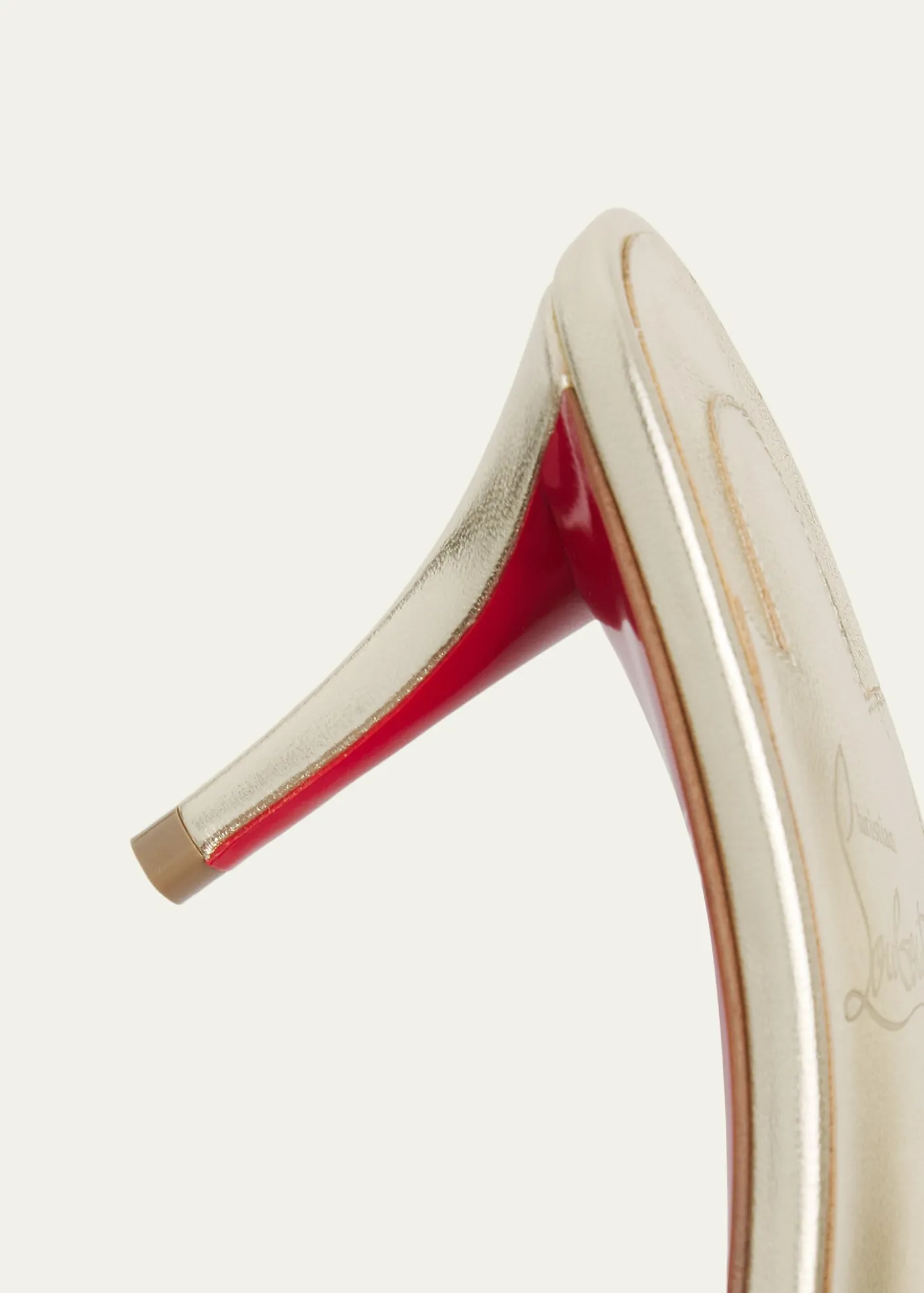 Christian Louboutin60mm Miss Z Metallic Leather Slingback Pumps
