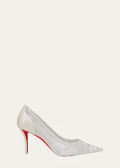 Christian Louboutin80mm Miss Z Floral Mesh Pumps