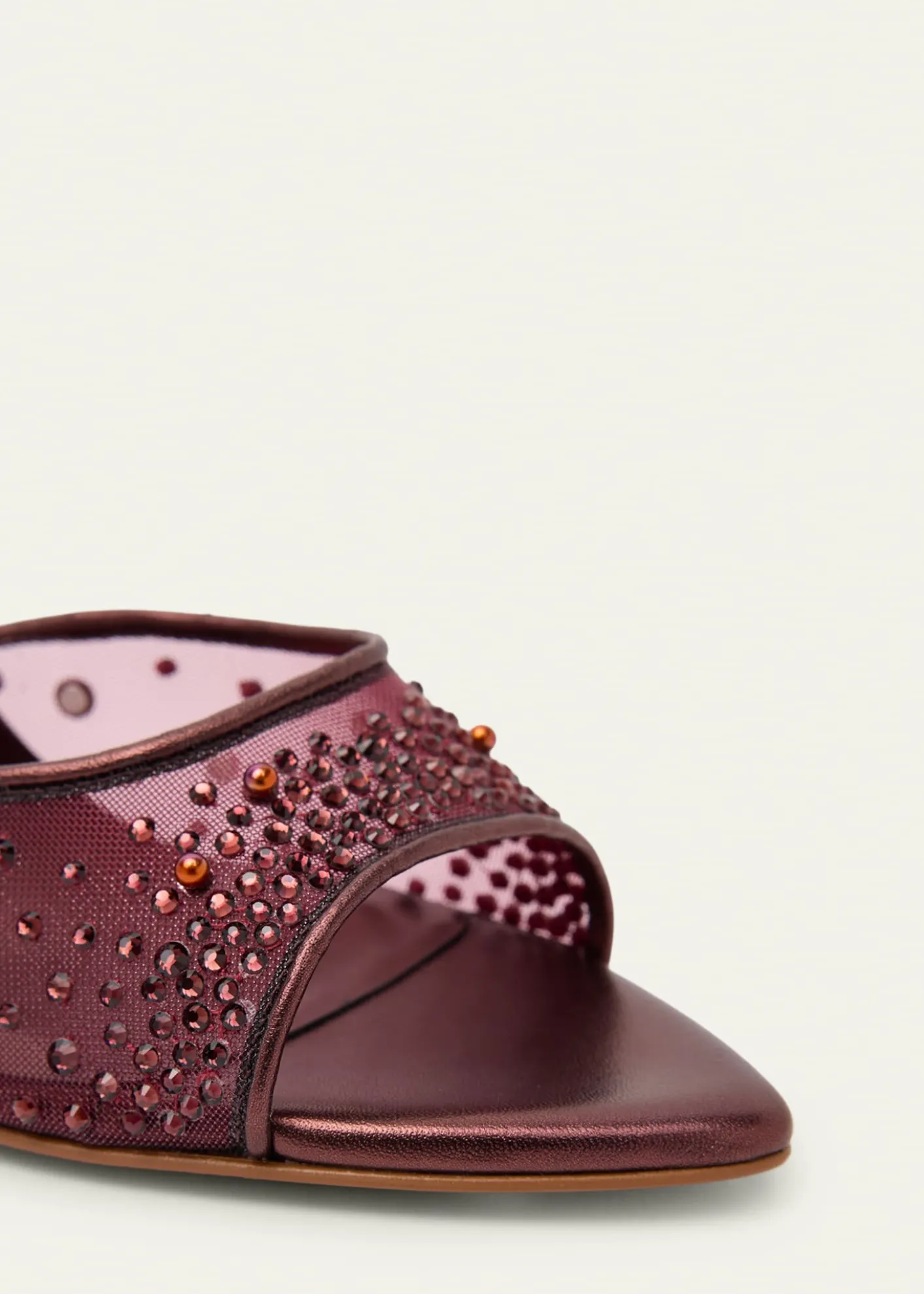 Christian Louboutin80mm Miss Z Embellished Mesh and Metallic Leather Mule Pumps