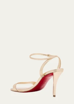 Christian Louboutin80mm Miss Z Metallic Leather Sandals