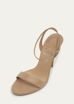 Christian Louboutin120mm Miss Z Leather Ankle-Strap Sandals