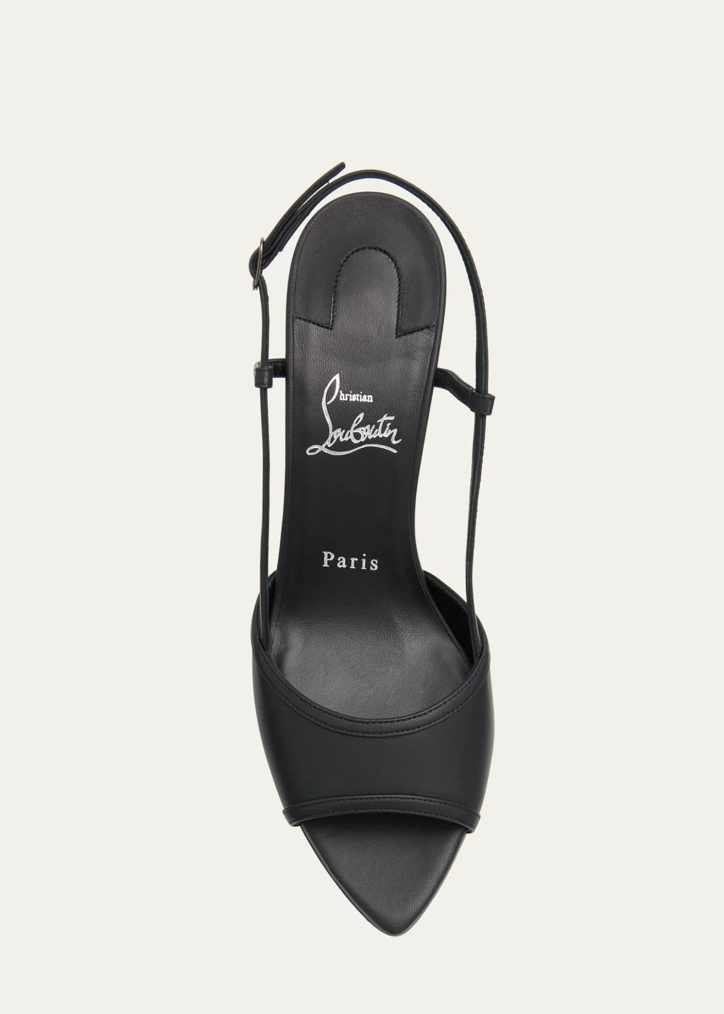 Christian Louboutin80mm Miss Z Leather Slingback Sandals