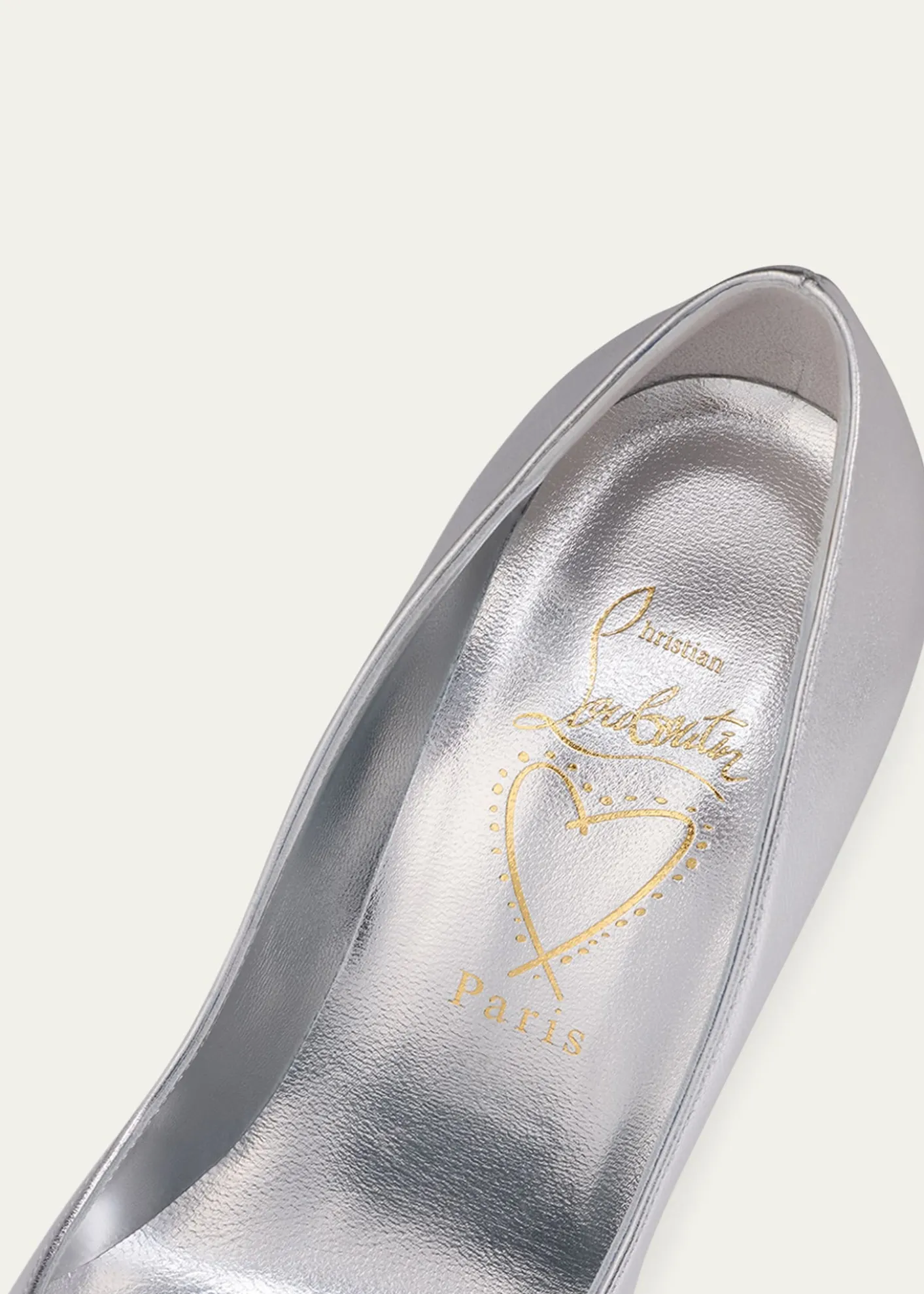 Christian Louboutin100mm Miss Z Metallic Leather Pumps