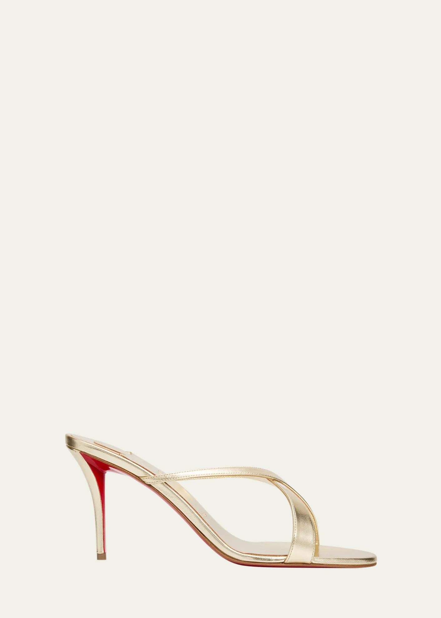Christian Louboutin80mm Mulazee Metallic Leather Sandals