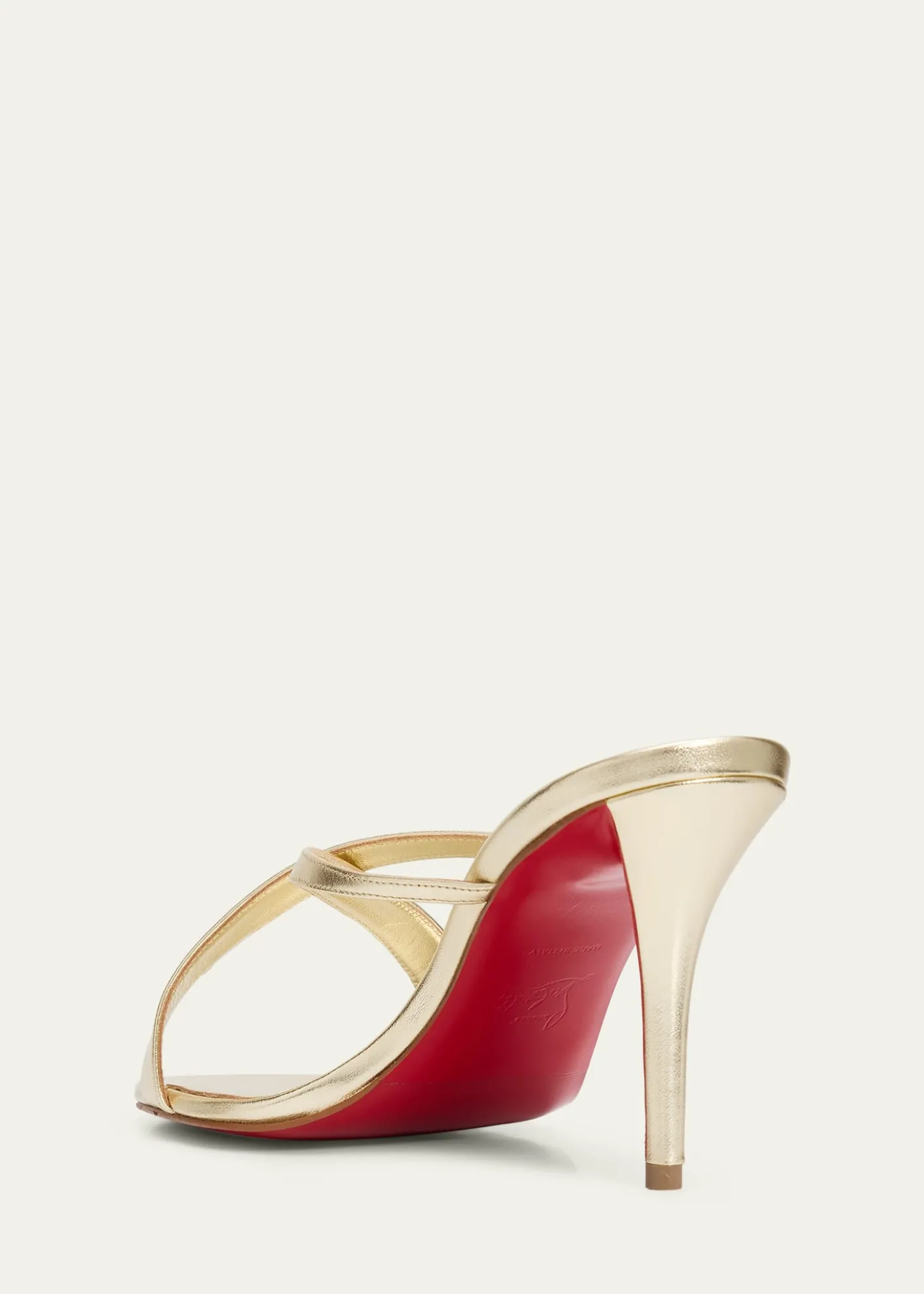 Christian Louboutin80mm Mulazee Metallic Leather Sandals