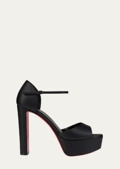 Christian Louboutin130mm Sandaloo Leather Platform Sandals