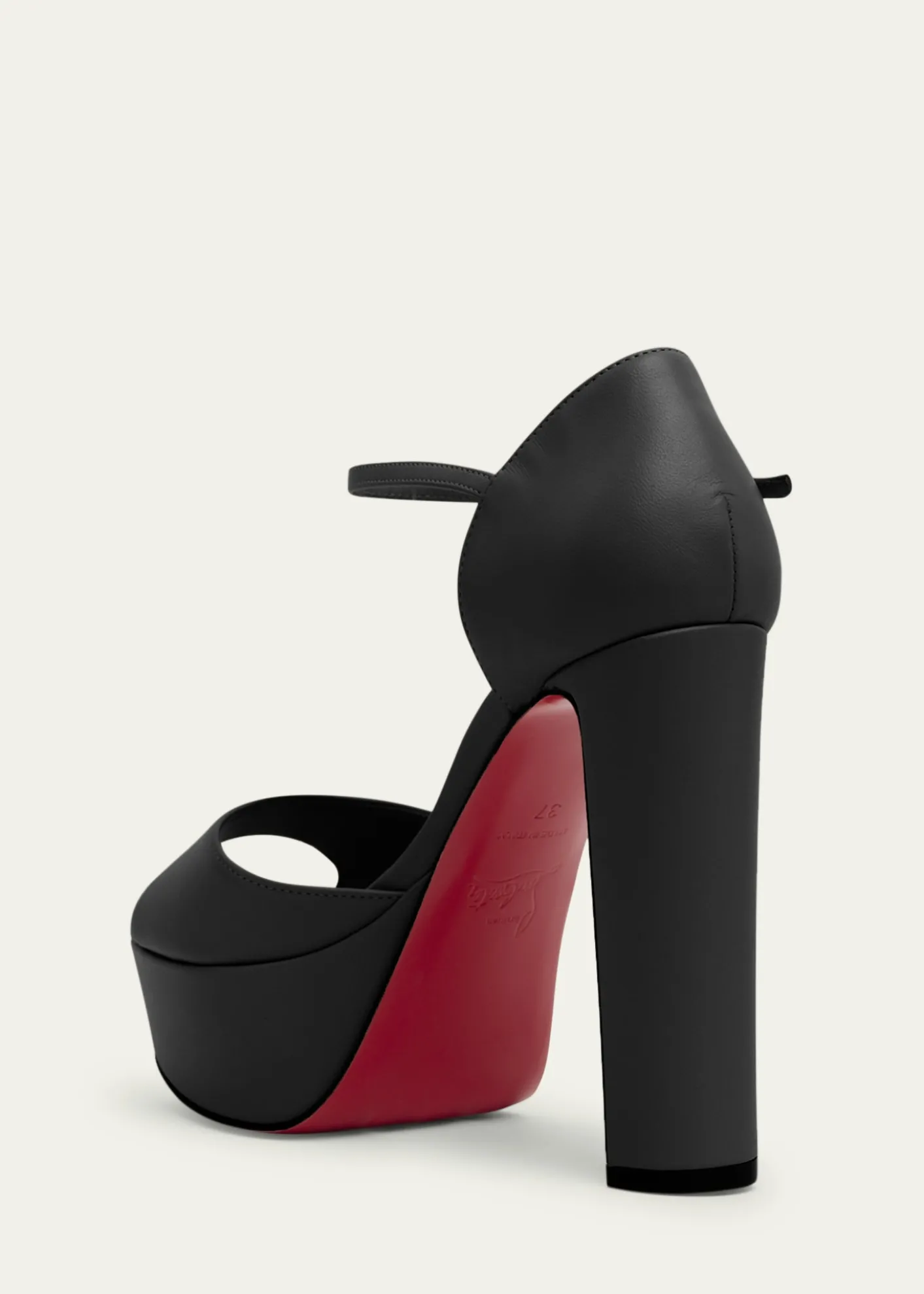 Christian Louboutin130mm Sandaloo Leather Platform Sandals