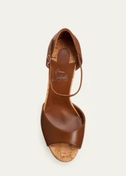 Christian Louboutin130mm Sandaloo Leather Platform Sandals