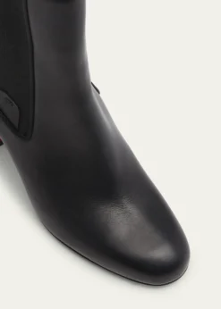 Christian Louboutin85mm Turelastic Leather Ankle Booties