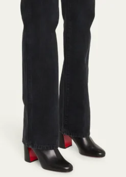 Christian Louboutin85mm Turelastic Leather Ankle Booties
