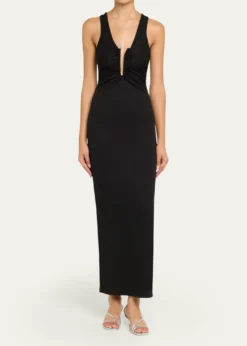 Christopher EsberCrystal Pin Ruched Maxi Tank Dress