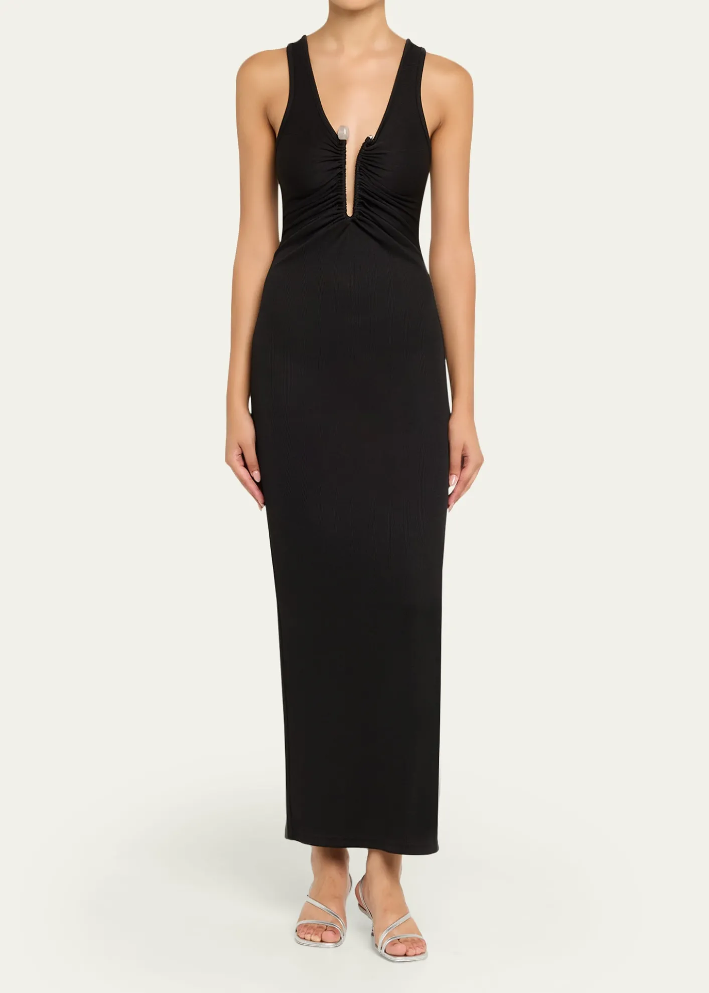 Christopher EsberCrystal Pin Ruched Maxi Tank Dress