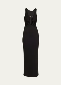 Christopher EsberCrystal Pin Ruched Maxi Tank Dress