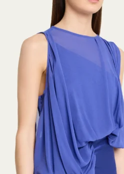 Christopher EsberCumulus Draped Sleeveless Midi Dress