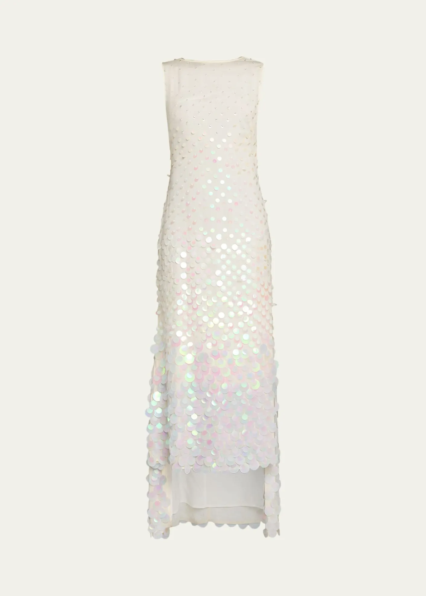 CHRISTOPHER JOHN ROGERSEmbellished Silk High-Low Dress