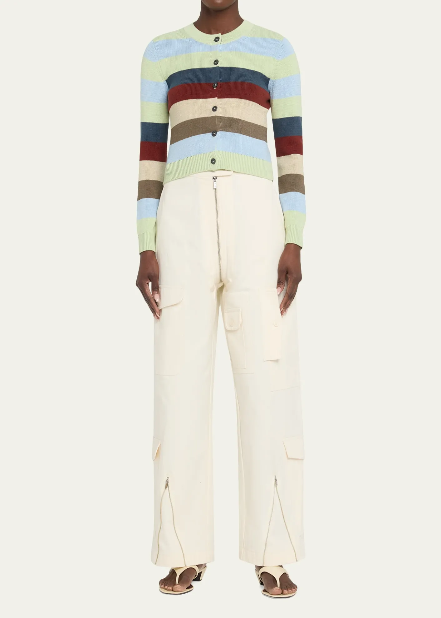 CHRISTOPHER JOHN ROGERSFlight Suit Cargo Cotton Trousers