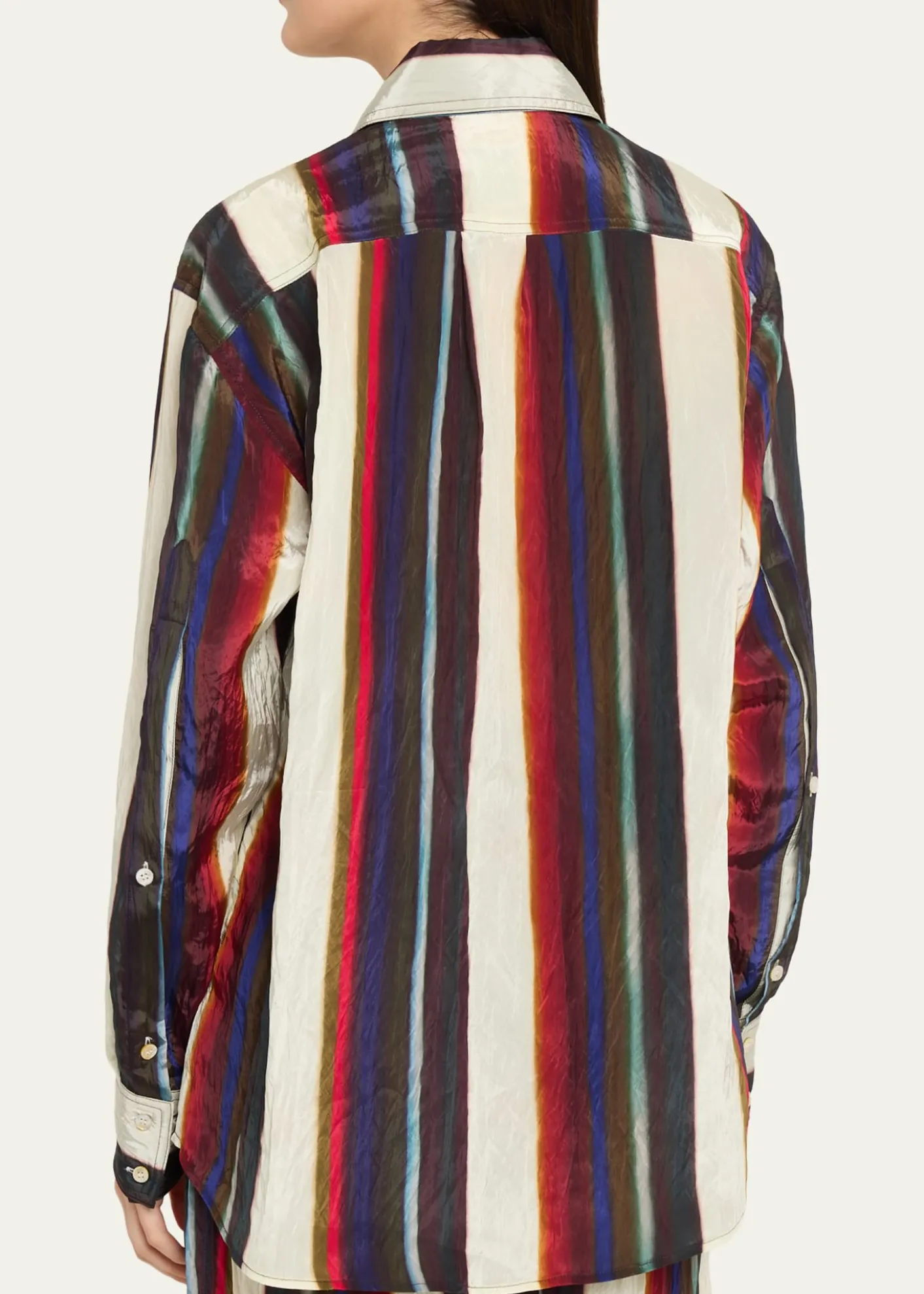 CHRISTOPHER JOHN ROGERSMorris Striped Satin Button-Down Shirt