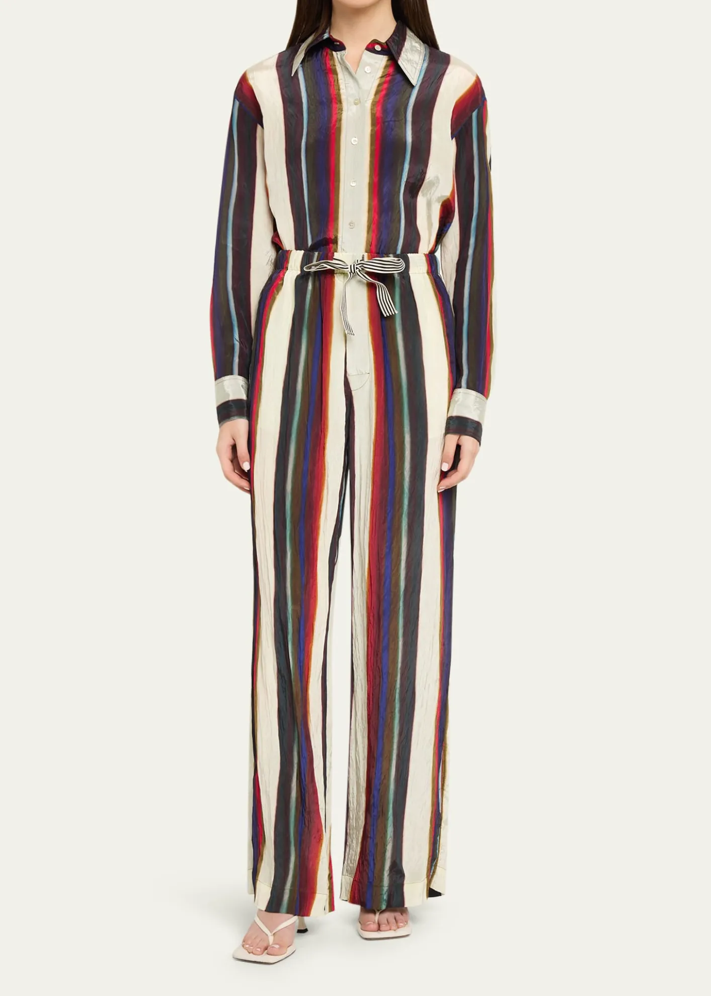 CHRISTOPHER JOHN ROGERSMorris Striped Satin Button-Down Shirt