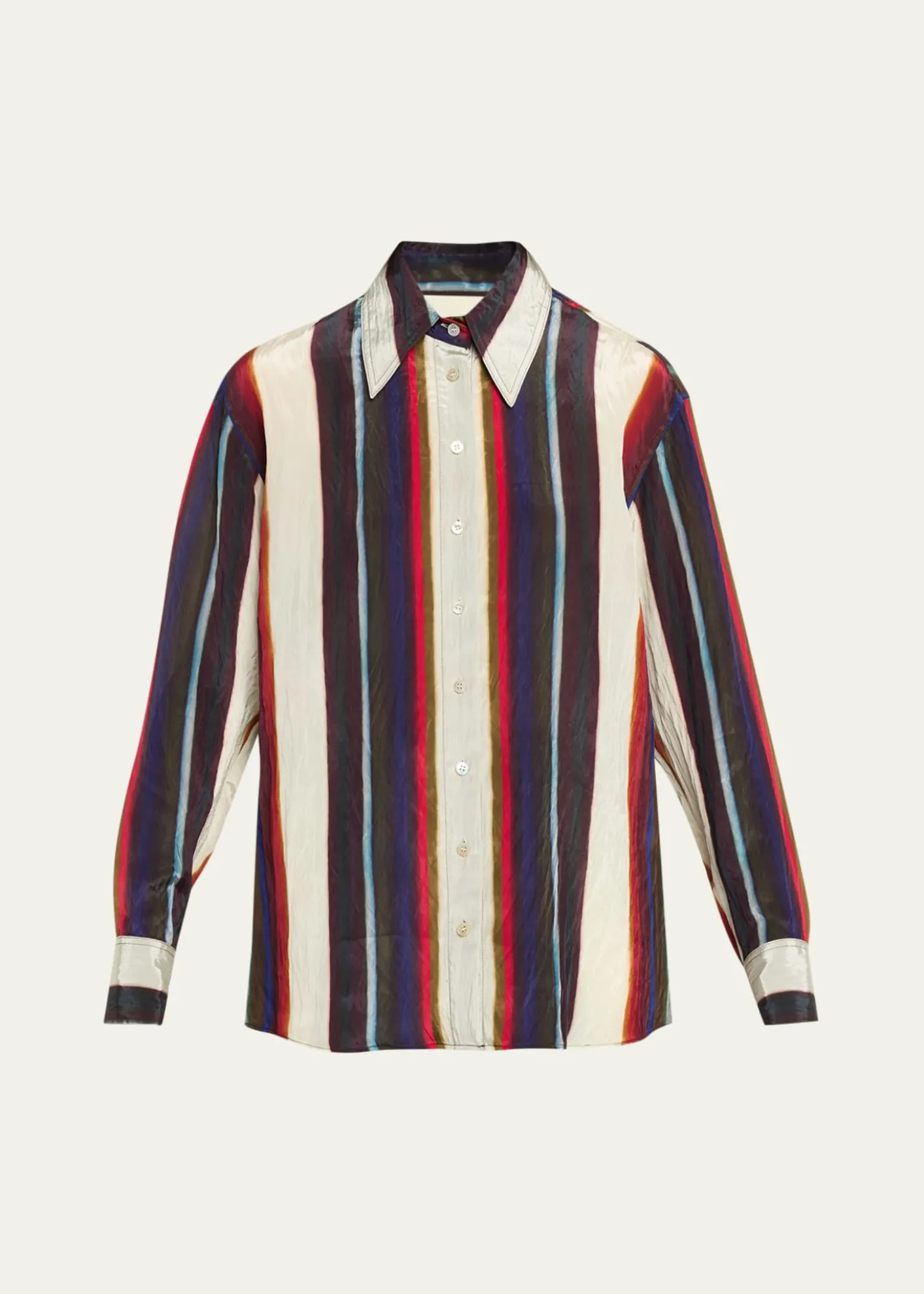 CHRISTOPHER JOHN ROGERSMorris Striped Satin Button-Down Shirt