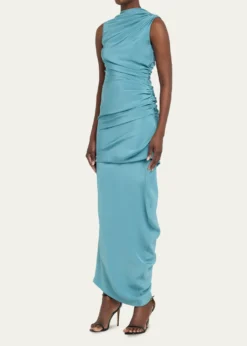 CHRISTOPHER JOHN ROGERSSilk Yanked Long Column Gown