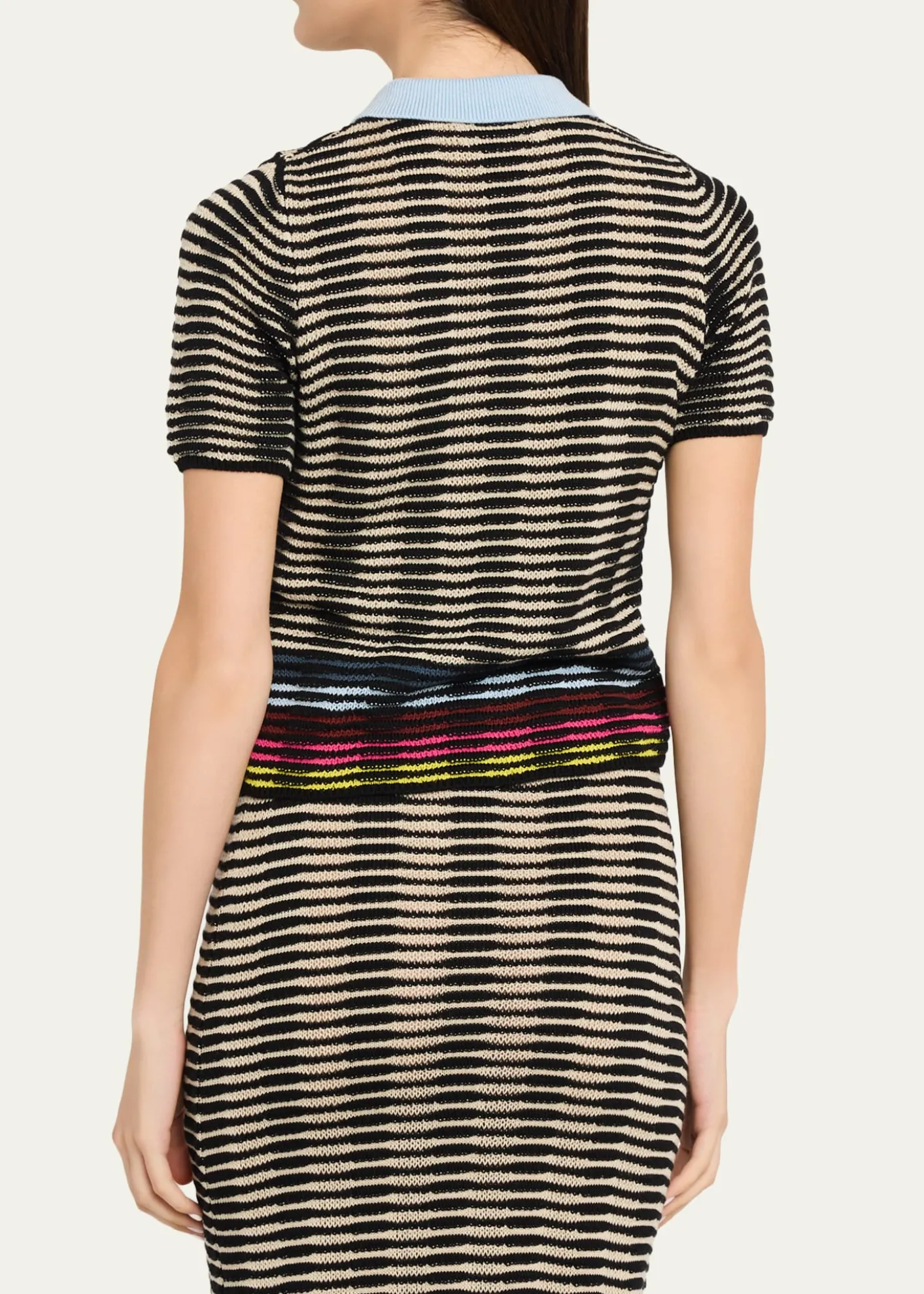 CHRISTOPHER JOHN ROGERSWave Knit Short-Sleeve Polo Shirt