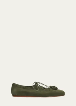 Church'sRhea Suede Lace-Up Ballerina Flats