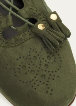 Church'sRhea Suede Lace-Up Ballerina Flats