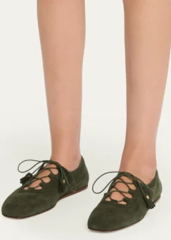 Church'sRhea Suede Lace-Up Ballerina Flats