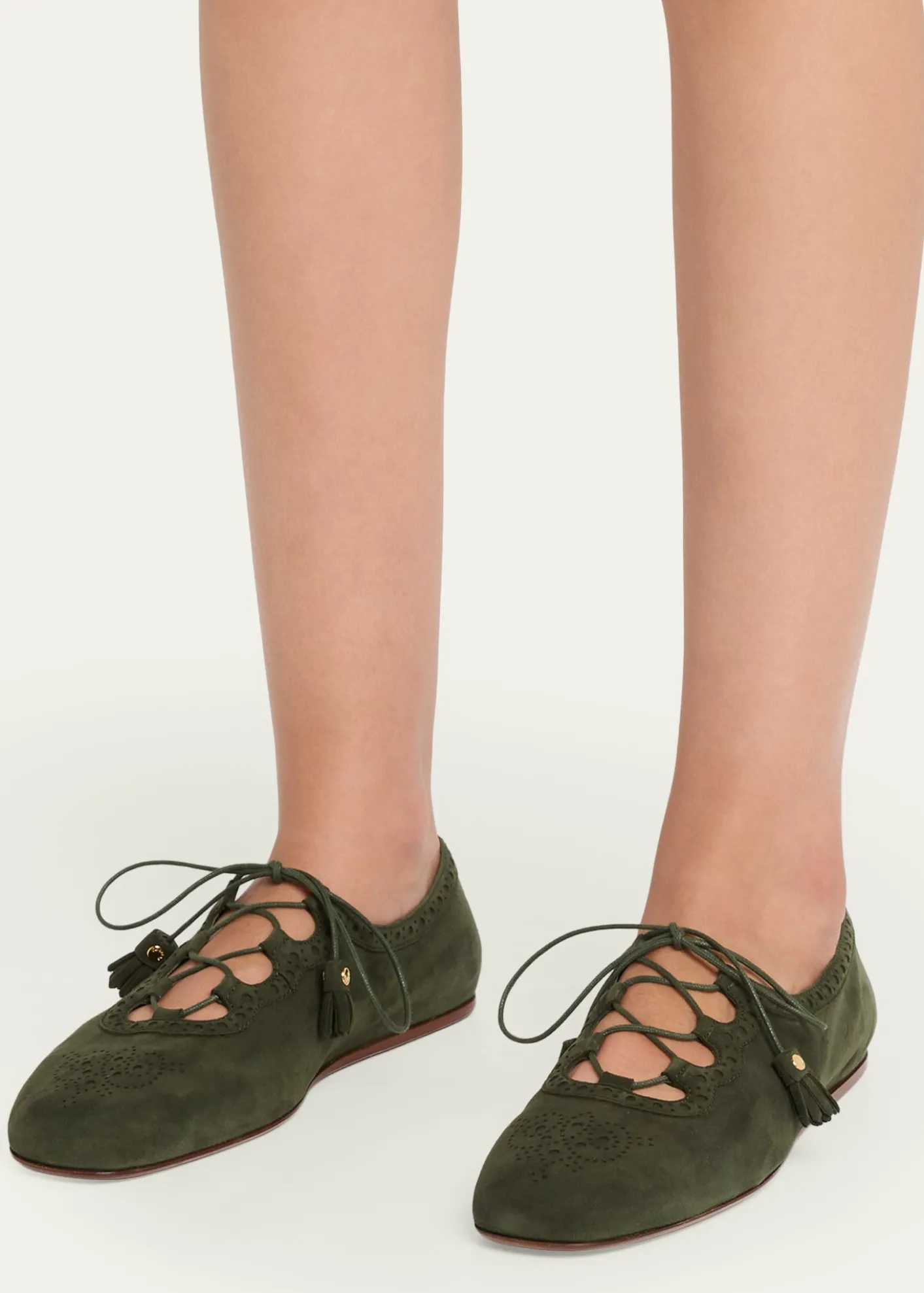 Church'sRhea Suede Lace-Up Ballerina Flats