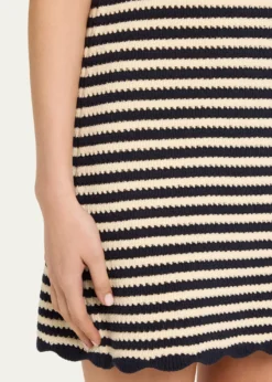 Ciao LuciaDomeka Stripe Crochet-Knit Mini Dress