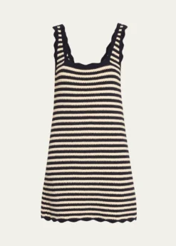 Ciao LuciaDomeka Stripe Crochet-Knit Mini Dress