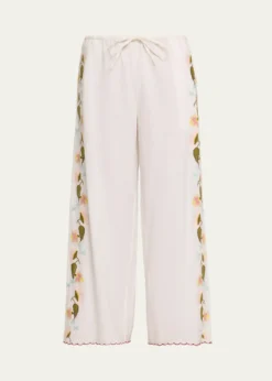 Ciao LuciaErmmano Embroidered Drawstring Pants