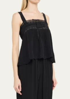 Ciao LuciaEuri Silk Lace Top